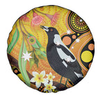 Australia Eucalyptus Flower And Magpie Spare Tire Cover Aboriginal Art
