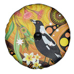 Australia Eucalyptus Flower And Magpie Spare Tire Cover Aboriginal Art