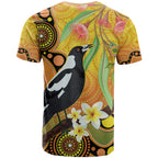 Australia Eucalyptus Flower And Magpie T Shirt Aboriginal Art
