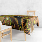 Australia Eucalyptus Flower And Magpie Tablecloth Aboriginal Art