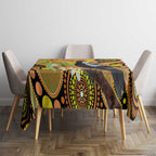 Australia Eucalyptus Flower And Magpie Tablecloth Aboriginal Art