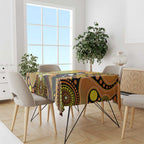 Australia Eucalyptus Flower And Magpie Tablecloth Aboriginal Art