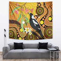 Australia Eucalyptus Flower And Magpie Tapestry Aboriginal Art