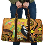 Australia Eucalyptus Flower And Magpie Travel Bag Aboriginal Art - Aussie Hoodie