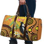 Australia Eucalyptus Flower And Magpie Travel Bag Aboriginal Art - Aussie Hoodie
