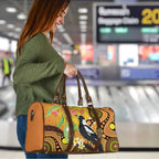 Australia Eucalyptus Flower And Magpie Travel Bag Aboriginal Art - Aussie Hoodie