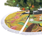 Australia Eucalyptus Flower And Magpie Tree Skirt Aboriginal Art - Aussie Hoodie