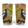 Australia Eucalyptus Flower And Magpie Tumbler Cup Aboriginal Art