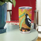 Australia Eucalyptus Flower And Magpie Tumbler Cup Aboriginal Art