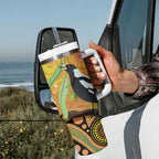 Australia Eucalyptus Flower And Magpie Tumbler With Handle Aboriginal Art