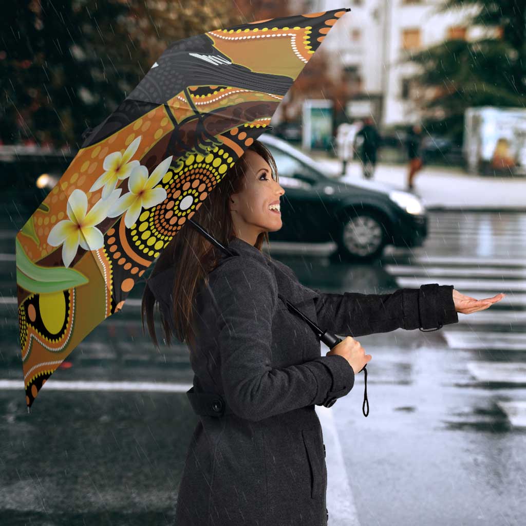 Australia Eucalyptus Flower And Magpie Umbrella Aboriginal Art - Aussie Hoodie