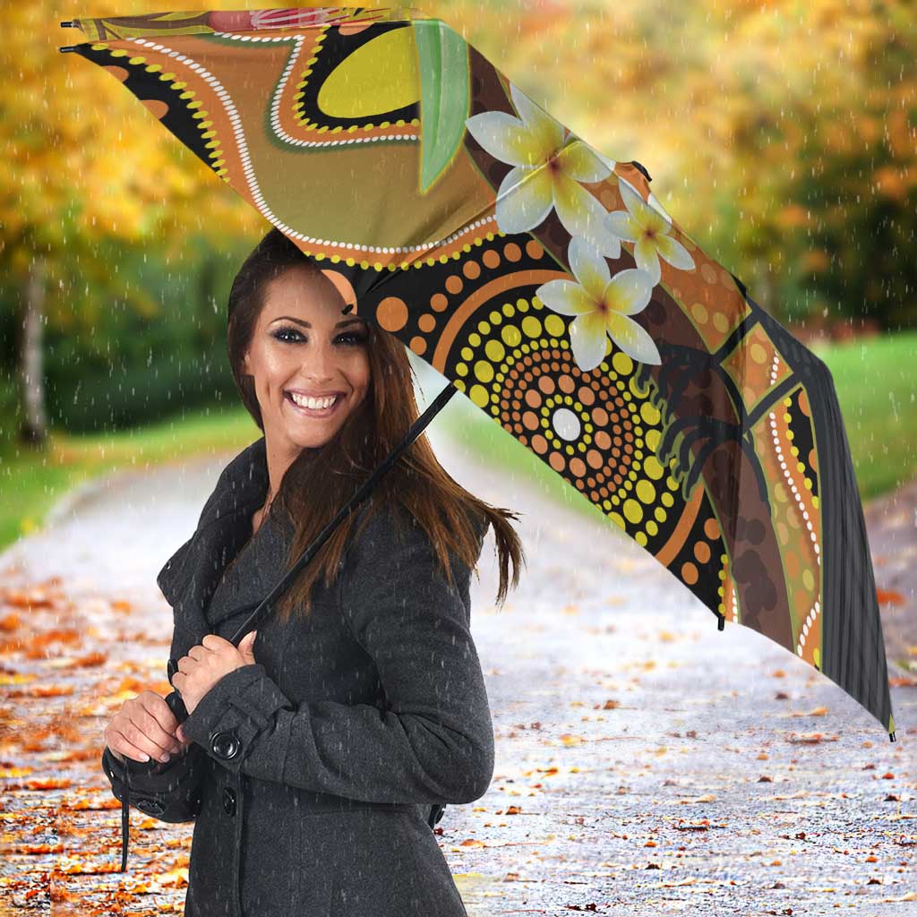 Australia Eucalyptus Flower And Magpie Umbrella Aboriginal Art - Aussie Hoodie