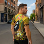Australia Eucalyptus Flower And Magpie Zipper Polo Shirt Aboriginal Art - Aussie Hoodie