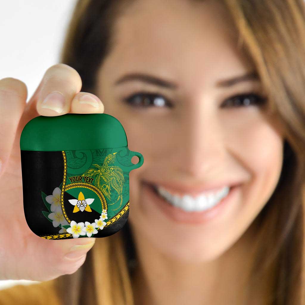 Personalised PNG Enga Provins AirPods Case Papua New Guinea Plumeria Melanesian Pattern - Aussie Hoodie