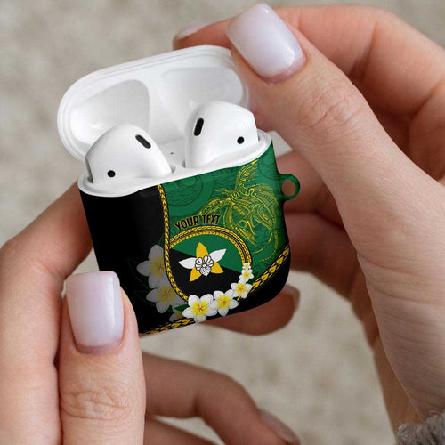 Personalised PNG Enga Provins AirPods Case Papua New Guinea Plumeria Melanesian Pattern - Aussie Hoodie