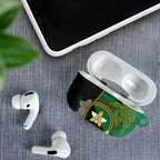Personalised PNG Enga Provins AirPods Case Papua New Guinea Plumeria Melanesian Pattern - Aussie Hoodie