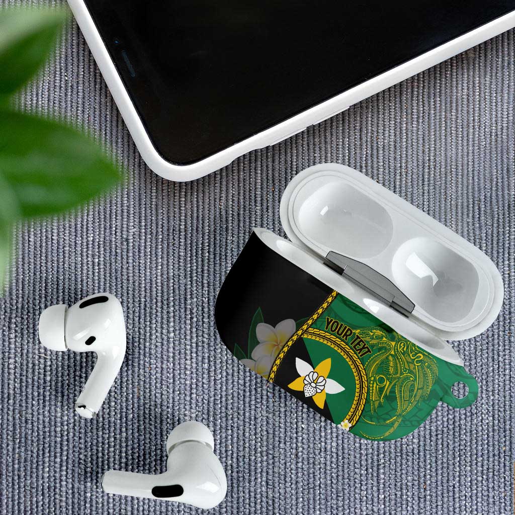 Personalised PNG Enga Provins AirPods Case Papua New Guinea Plumeria Melanesian Pattern - Aussie Hoodie