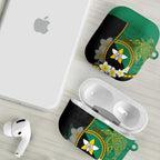 Personalised PNG Enga Provins AirPods Case Papua New Guinea Plumeria Melanesian Pattern - Aussie Hoodie