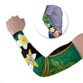 Personalised PNG Enga Provins Arm Sleeves Papua New Guinea Plumeria Melanesian Pattern - Aussie Hoodie