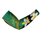 Personalised PNG Enga Provins Arm Sleeves Papua New Guinea Plumeria Melanesian Pattern - Aussie Hoodie