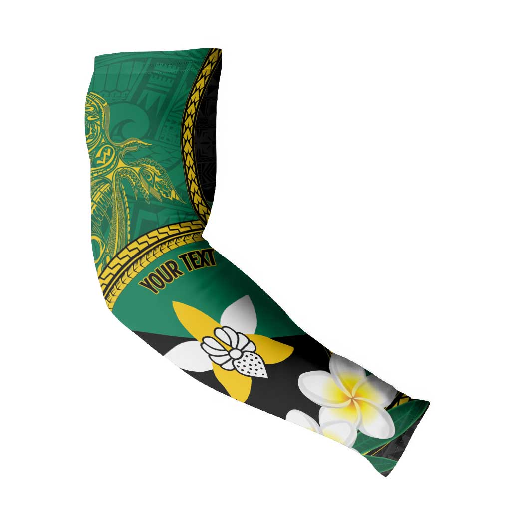 Personalised PNG Enga Provins Arm Sleeves Papua New Guinea Plumeria Melanesian Pattern - Aussie Hoodie