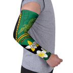 Personalised PNG Enga Provins Arm Sleeves Papua New Guinea Plumeria Melanesian Pattern - Aussie Hoodie