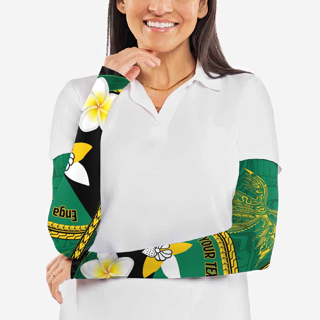 Personalised PNG Enga Provins Arm Sleeves Papua New Guinea Plumeria Melanesian Pattern - Aussie Hoodie