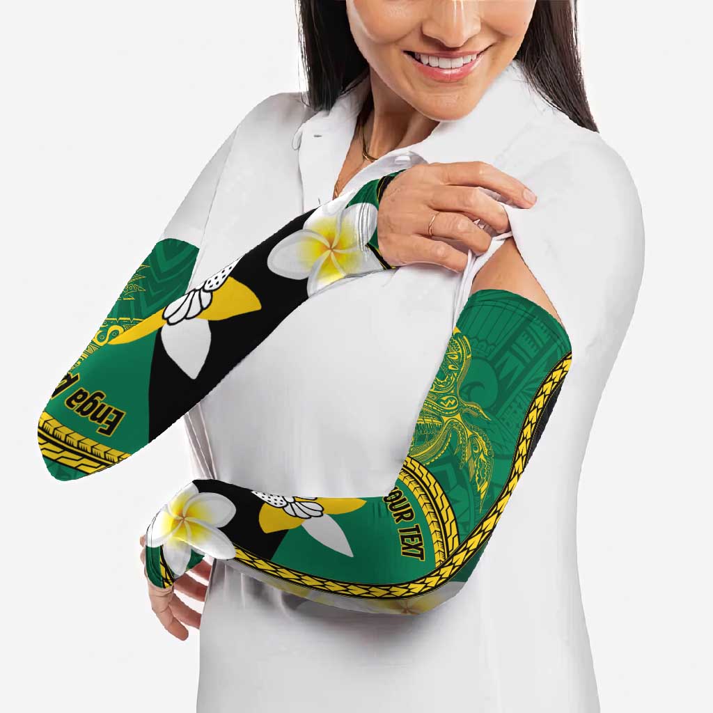 Personalised PNG Enga Provins Arm Sleeves Papua New Guinea Plumeria Melanesian Pattern - Aussie Hoodie