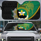 Personalised PNG Enga Provins Auto Sun Shade Papua New Guinea Plumeria Melanesian Pattern - Aussie Hoodie