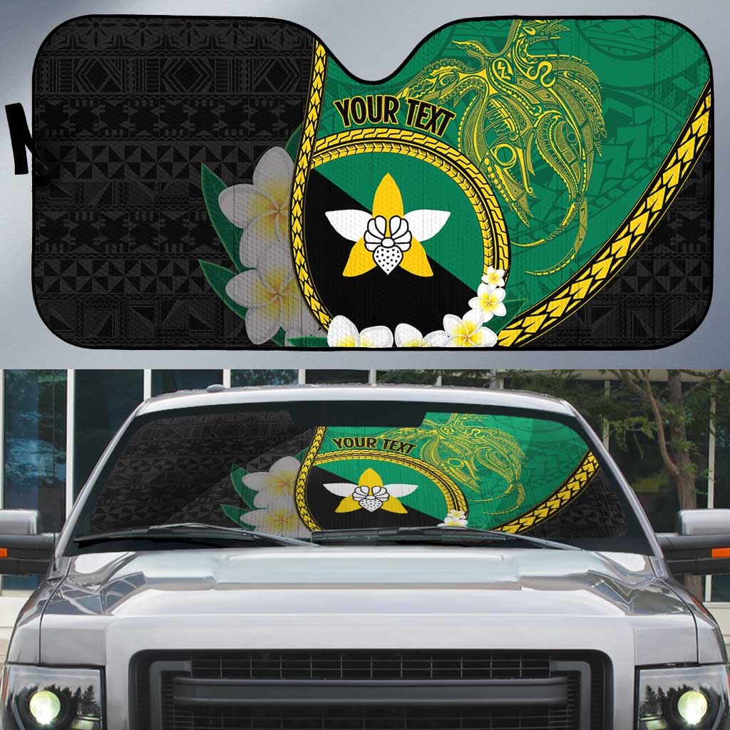 Personalised PNG Enga Provins Auto Sun Shade Papua New Guinea Plumeria Melanesian Pattern - Aussie Hoodie