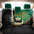 Personalised PNG Enga Provins Back Car Seat Cover Papua New Guinea Plumeria Melanesian Pattern - Aussie Hoodie