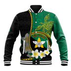 Personalised PNG Enga Provins Baseball Jacket Papua New Guinea Plumeria Melanesian Pattern - Aussie Hoodie
