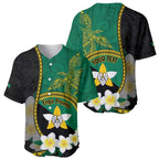 Personalised PNG Enga Provins Baseball Jersey Papua New Guinea Plumeria Melanesian Pattern - Aussie Hoodie