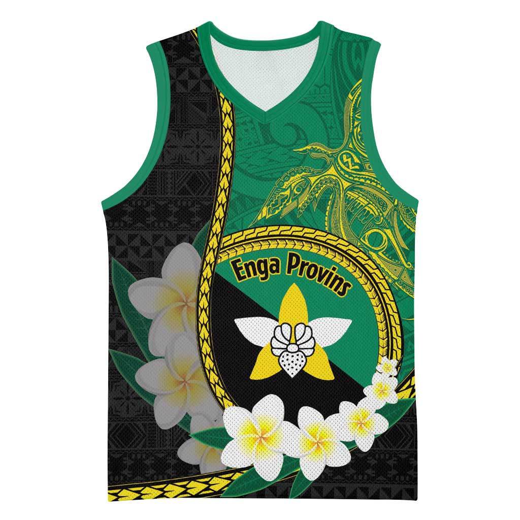 Personalised PNG Enga Provins Basketball Jersey Papua New Guinea Plumeria Melanesian Pattern - Aussie Hoodie