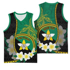 Personalised PNG Enga Provins Basketball Jersey Papua New Guinea Plumeria Melanesian Pattern - Aussie Hoodie