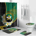 Personalised PNG Enga Provins Bathroom Set Papua New Guinea Plumeria Melanesian Pattern - Aussie Hoodie