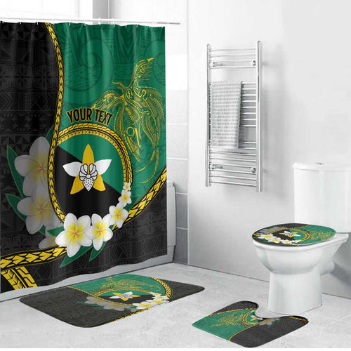 Personalised PNG Enga Provins Bathroom Set Papua New Guinea Plumeria Melanesian Pattern - Aussie Hoodie