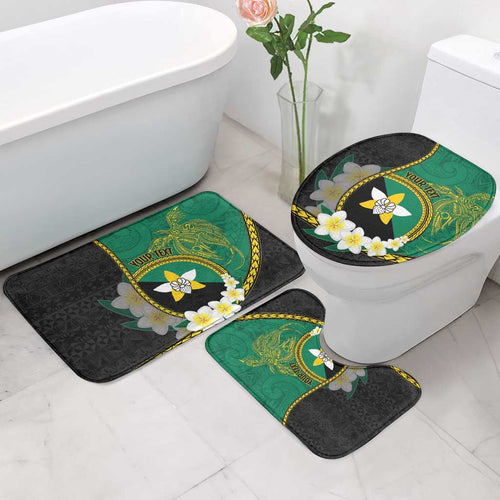 Personalised PNG Enga Provins Bathroom Set Papua New Guinea Plumeria Melanesian Pattern - Aussie Hoodie