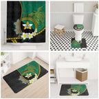 Personalised PNG Enga Provins Bathroom Set Papua New Guinea Plumeria Melanesian Pattern - Aussie Hoodie