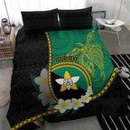 Personalised PNG Enga Provins Bedding Set Papua New Guinea Plumeria Melanesian Pattern - Aussie Hoodie