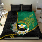 Personalised PNG Enga Provins Bedding Set Papua New Guinea Plumeria Melanesian Pattern - Aussie Hoodie