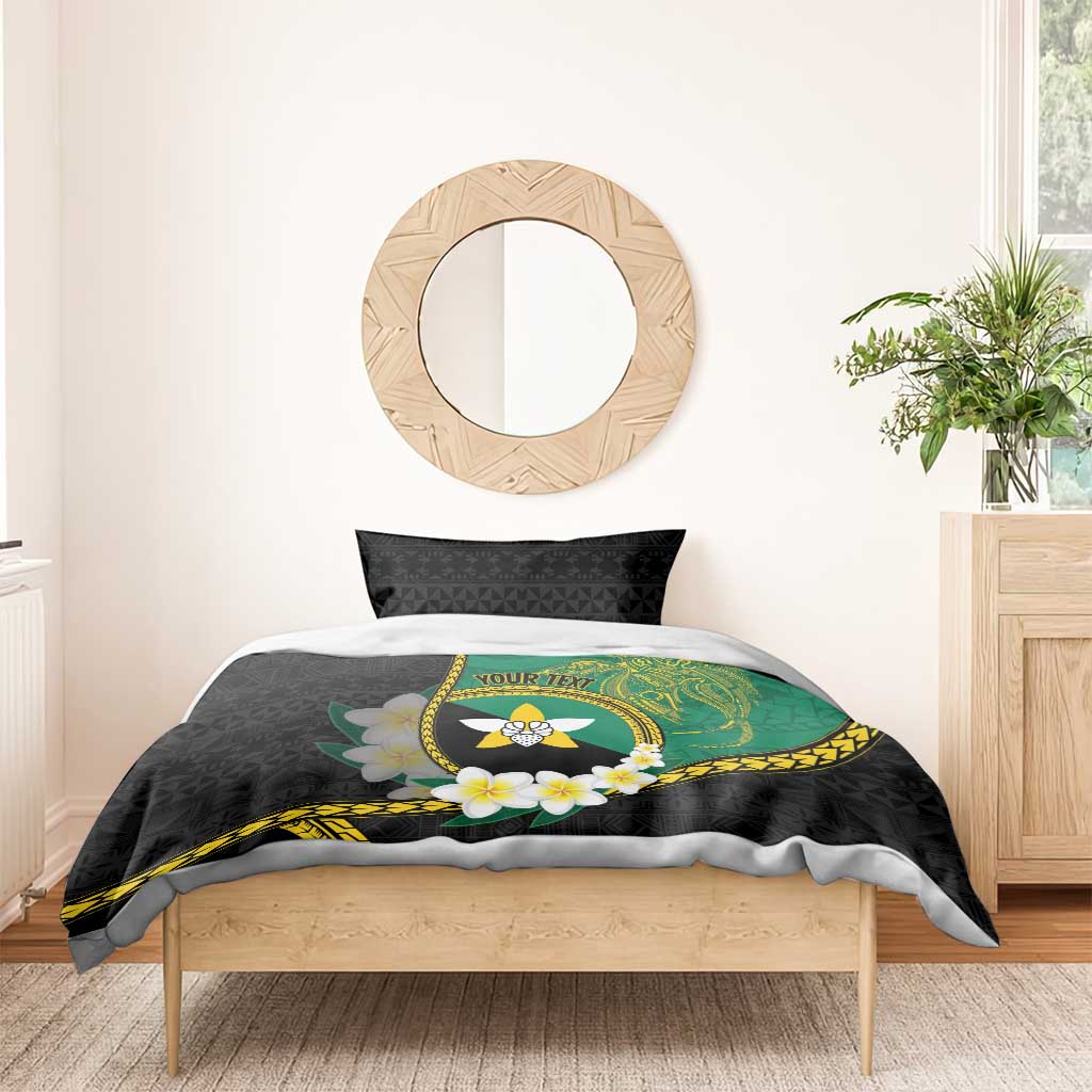 Personalised PNG Enga Provins Bedding Set Papua New Guinea Plumeria Melanesian Pattern - Aussie Hoodie