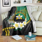 Personalised PNG Enga Provins Blanket Papua New Guinea Plumeria Melanesian Pattern - Aussie Hoodie