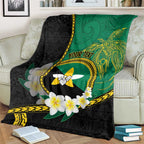Personalised PNG Enga Provins Blanket Papua New Guinea Plumeria Melanesian Pattern - Aussie Hoodie