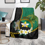 Personalised PNG Enga Provins Blanket Papua New Guinea Plumeria Melanesian Pattern - Aussie Hoodie