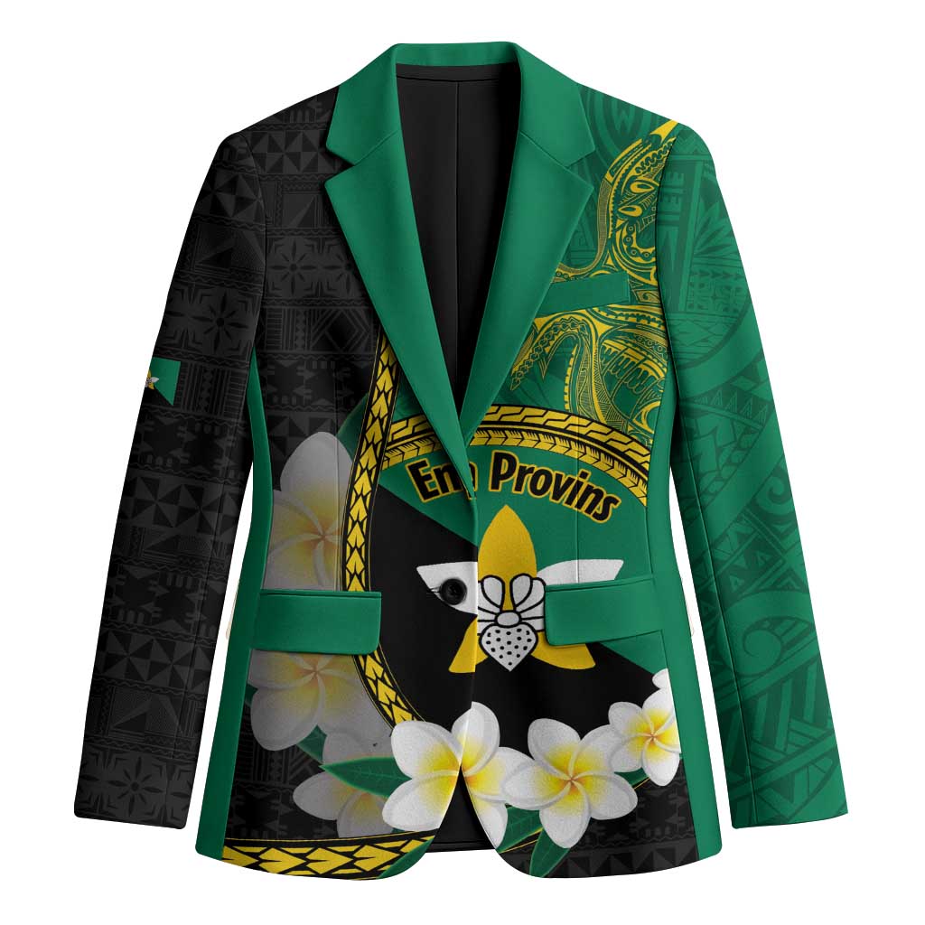 Personalised PNG Enga Provins Blazer Papua New Guinea Plumeria Melanesian Pattern - Aussie Hoodie