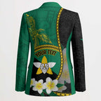 Personalised PNG Enga Provins Blazer Papua New Guinea Plumeria Melanesian Pattern - Aussie Hoodie