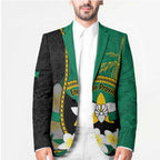 Personalised PNG Enga Provins Blazer Papua New Guinea Plumeria Melanesian Pattern - Aussie Hoodie