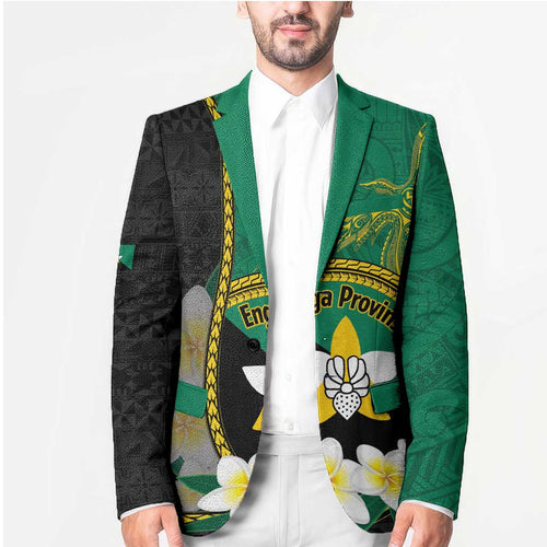 Personalised PNG Enga Provins Blazer Papua New Guinea Plumeria Melanesian Pattern - Aussie Hoodie