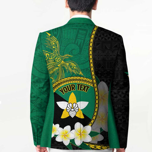 Personalised PNG Enga Provins Blazer Papua New Guinea Plumeria Melanesian Pattern - Aussie Hoodie